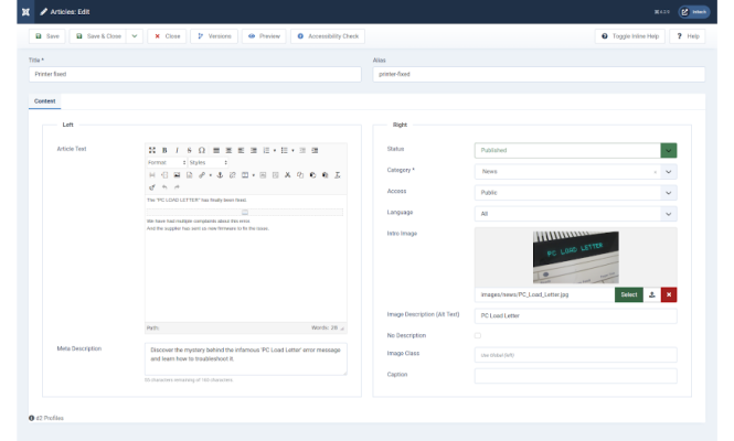 d2 Profiles for Joomla articles